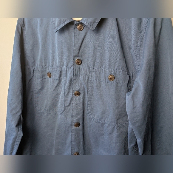 ABERCROMBIE & FITCH Men Casual Button Down Shirt Long Sleeve Size L Navy Blue - Picture 5 of 10